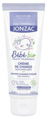 Eau De Jonzac Bébé Bio Diaper Change Cream Fragrance Free Organic 75Ml