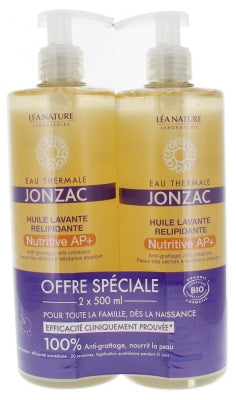 Eau De Jonzac Nutritive Ap+ Lipid Replenishing Cleansing Oil Organic 2 X 500Ml