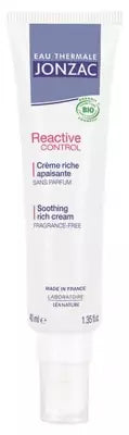 Eau Thermale Jonzac Reactive Control Soothing Rich Cream Organic 40Ml