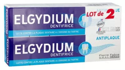 Elgydium Anti-Plaque Toothpaste 2 X 75Ml