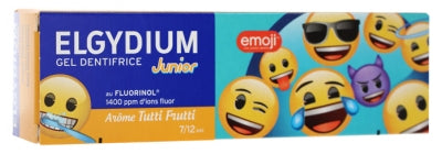 Elgydium Toothpaste Gel 7/12 Years Old Emoji Tutti Frutti Flavour 50Ml