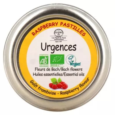 Elixirs & Co Pastilles Emergency Raspberry Flavour Organic 45G