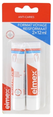 Elmex Anti-Decays Toothpaste Travel Tubes 2 X 12Ml