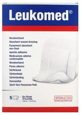 Essity Leukomed 5 Non-Woven Absorbent Wound Dressings 8 X 10Cm