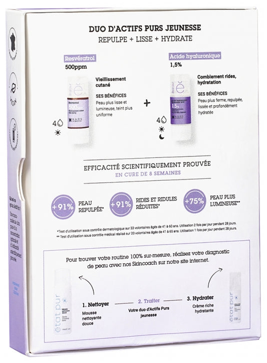 Etat Pur Actif Pur Resveratrol 15 Ml + Acide Hyaluronique 15 Ml