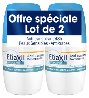 Etiaxil Anti-Perspirant Deodorant 48H Roll-On 2 X 50Ml