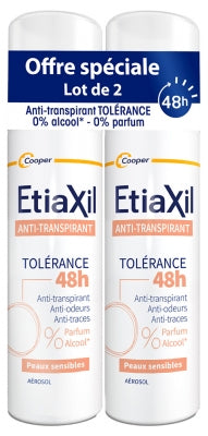 Etiaxil Anti-Perspirant 48H Tolerance Lot Of 2 X 150 Ml