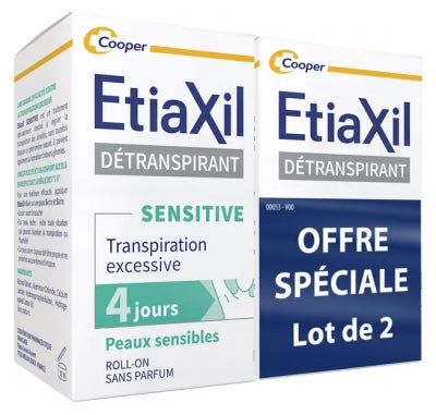 Etiaxil Antiperspirant Armpits Sensitive Skin Roll-On 2 X 15Ml