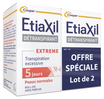 Etiaxil Antiperspirant Excessive Perspiration Treatment 2 X 15Ml