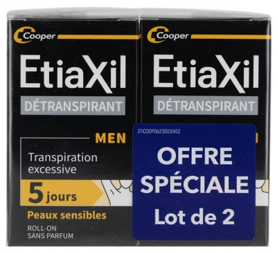 Etiaxil Antiperspirant Men Sensitive Skin Roll-On 2 X 15 Ml