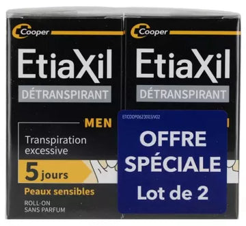 Etiaxil Antiperspirant Men Sensitive Skin Roll-On 2 X 15 Ml