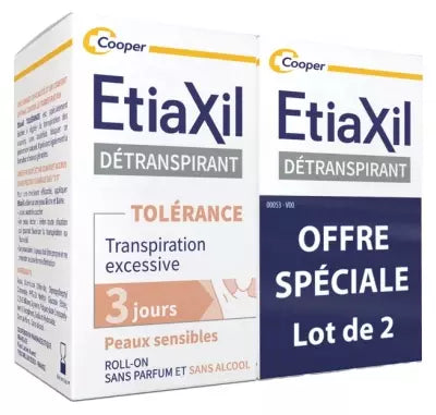 Etiaxil Detranspirant Underarms Sensitive Skin Roll-On Lot 2 X 15 Ml