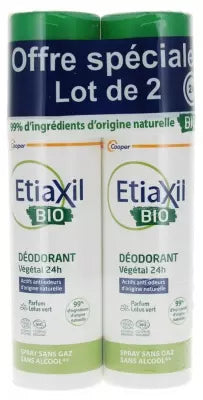 Etiaxil Vegetable Deodorant 24H Organic 2 X 100Ml