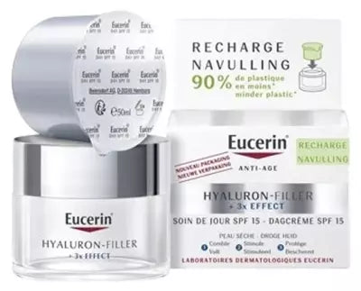 Eucerin Hyaluron-Filler + 3X Effect Day Care Spf15 Dry Skin Refill 50 Ml