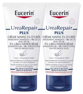 Eucerin Urearepair Plus 5% Urea Hand Cream 2 X 75Ml