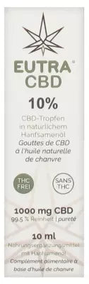 Eutra Cbd 10% Drops With Natural Hemp Oil 10Ml