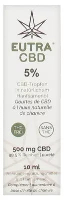 Eutra Cbd 5% Drops With Natural Hemp Oil 10Ml