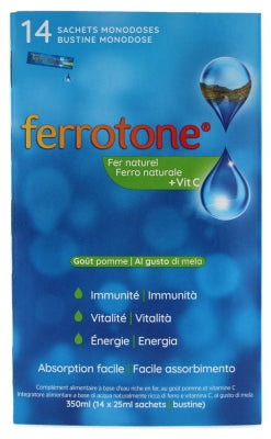 Ferrotone Natural Iron + Vitamin C 14 Sachets