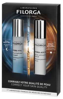 Filorga Hydra-Hyal Sérum Hydratant Repulpant 30 Ml + Hydra-Aox [5] Sérum Antioxydant Intensif 30 Ml