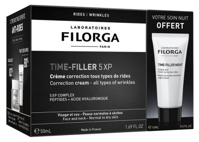 Filorga Time-Filler 5Xp Correction Cream All Types Of Wrinkles 50Ml + Night 15Ml Free