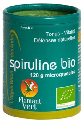 Flamant Vert Organic Spirulina Microgranules 120 Grams