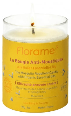 Florame Anti-Mosquito Candle With Organic Essential Oils 170 G