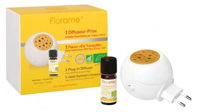 Florame Diffuseur Prise + Flacon Été Tranquille Bio 10 Ml