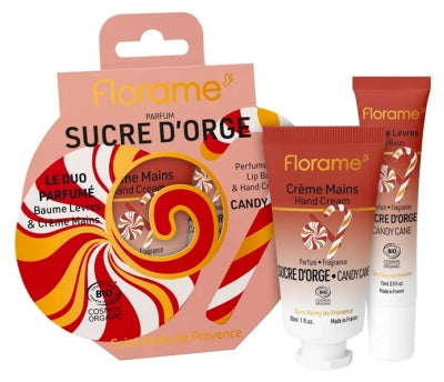 Florame Sucre D'Orge Hand Cream Set 30 Ml + Organic Lip Balm 15 Ml