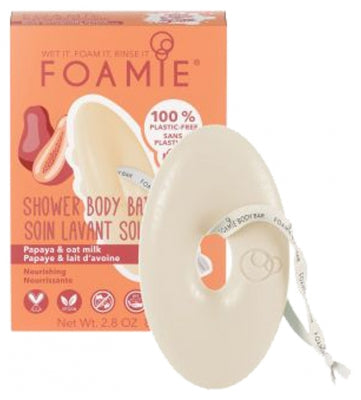 Foamie Nourishing Shower Body Bar Papaya And Oat Milk 80G