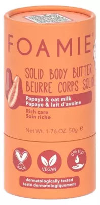 Foamie Solid Body Butter Papaya And Oat Milk 50G
