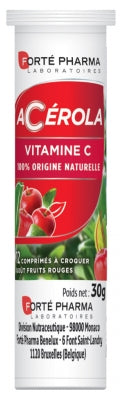 Forté Pharma Acerola Vitamin C 12 Tablets To Crunch