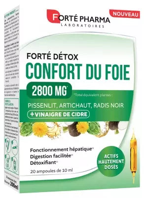 Forté Pharma Forté Détox Confort Du Foie 2800 Mg 20 Ampoules