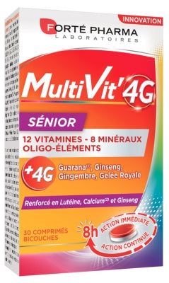 Forté Pharma Multivit'4G Senior 30 Bi-Layers Tablets