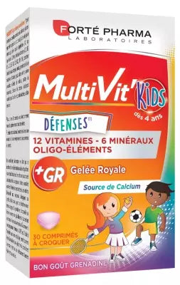 Forté Pharma Multivit'Kids Defenses 30 Tablets To Crunch