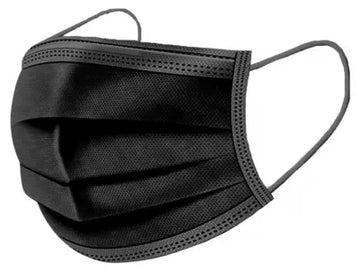 Franprotec Black Surgical Facial Mask Type Iir Efb 98% 50 Masks