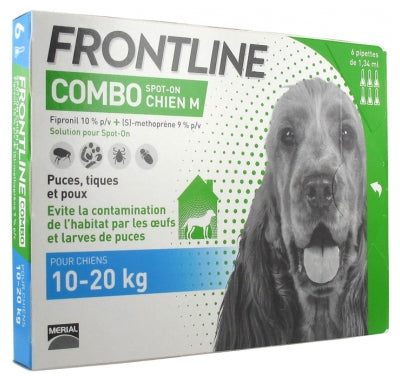 Frontline Combo Dog Size M (10-20Kg) 6 Pipettes