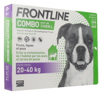 Frontline Combo Dog Size L (20-40Kg) 6 Pipettes