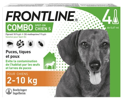 Frontline Combo Dog Size S (2-10Kg) 4 Pipettes