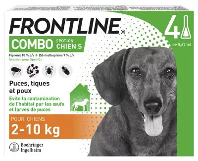 Frontline Combo Dog Size S (2-10Kg) 4 Pipettes