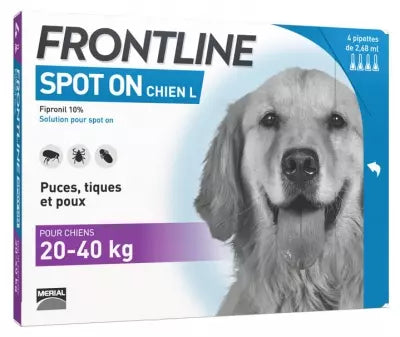 Frontline Spot-On Dog Size L (20-40Kg) 4 Pipettes