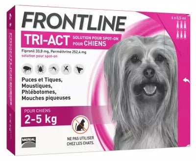 Frontline Tri-Act Dogs 2-5Kg 6 Pipettes