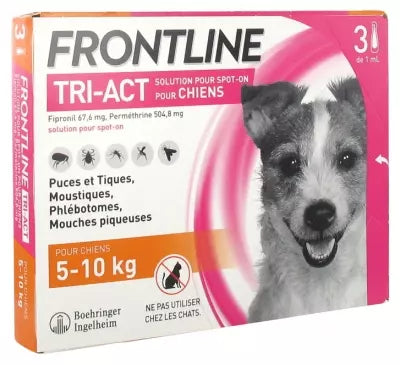 Frontline Tri-Act Dogs 5-10Kg 3 Pipettes