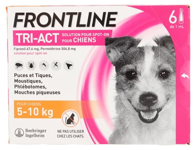 Frontline Tri-Act Dogs 5-10 Kg 6 Pipettes