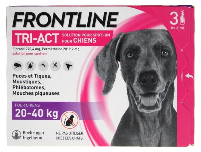 Frontline Tri-Act Dogs 20-40Kg 3 Pipettes