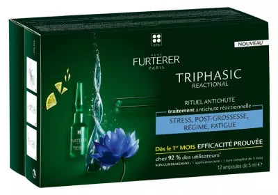 René Furterer Triphasic Reactional Ritual Anti-Hair Loss Reactional Treatment 12 Phials