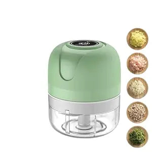 Mini Electric Vegetable Chopper – USB Rechargeable Garlic Chopper, One-Touch Garlic Masher & Onion Mincer, Portable Food Processor