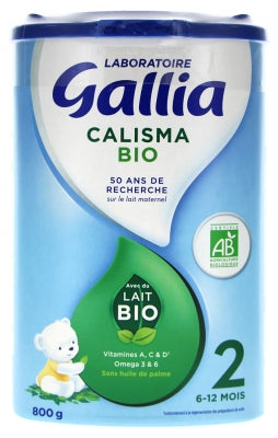 Gallia Calisma 2Nd Age 6-12 Months Organic 800G