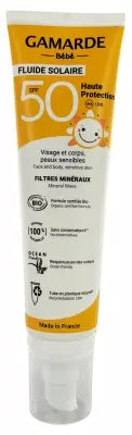 Gamarde Bébé Sun Fluid Spf50 High Protection Organic 100Ml