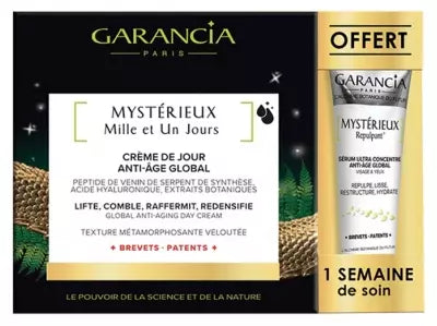 Garancia Mystérieux Mille Et Un Jours Global Anti-Ageing Day Cream 30Ml + Repulpant 5Ml Free