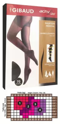 Gibaud Activline Support Tights 70 Deniers Black